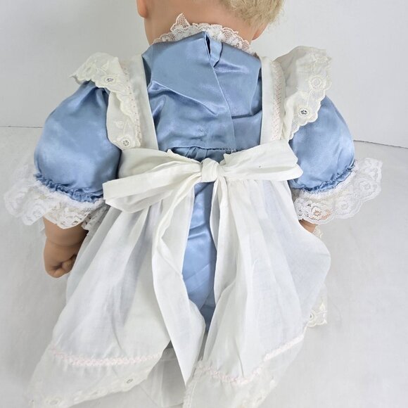 Vintage BERENGUER Reborn Baby Girl Doll 19” Eyelashes Weighted‎ Mohair Blond - Picture 13 of 16